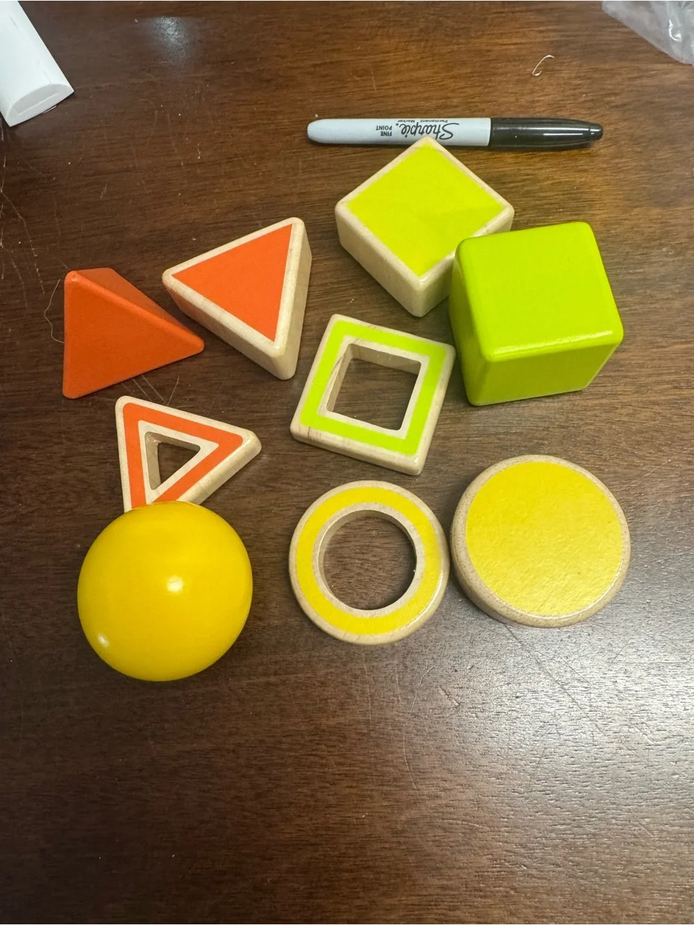 Guidecraft Spatial Concepts Shape Sorter Yellow, Lime, Orange replacement block